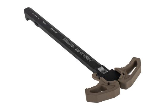 Armaspec Victory Ambidextrous AR-15 Charging Handle - FDE features gas ports